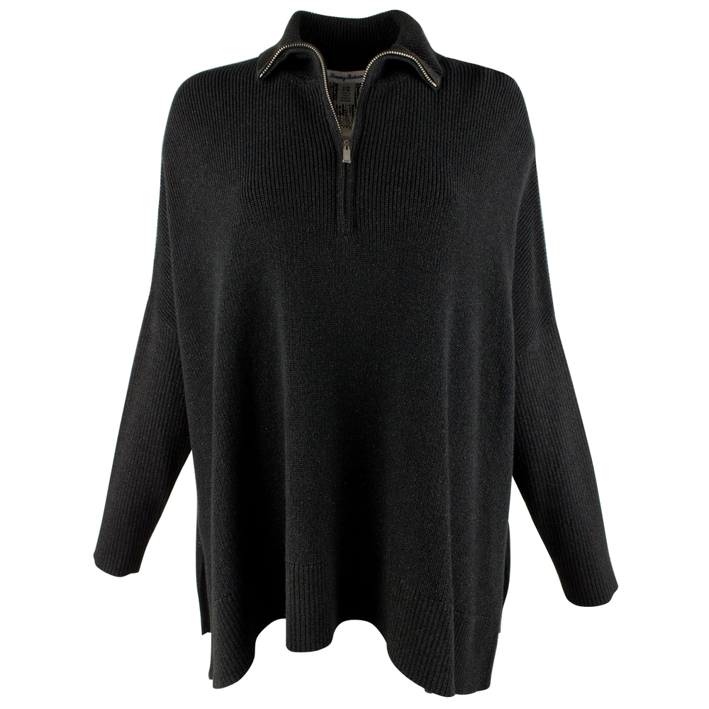 Tommy Bahama Women's Shimmer Bonita Half Zip Long Sleeved Poncho Top-B-XXS/XS